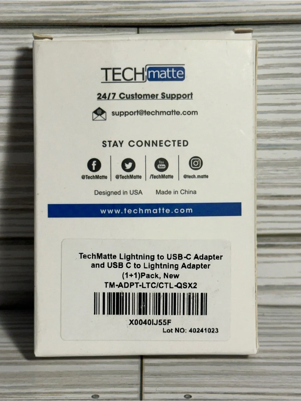 USB-C to Lightning and Lightning to USB-C Adapter (2-Pack) in Gray